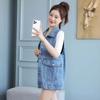 Mode frauen Weste Neue Denim Weste Koreanische Lose Mid-länge Ärmellose Jeans Westen Damen Weste Jacke Tops Outwear