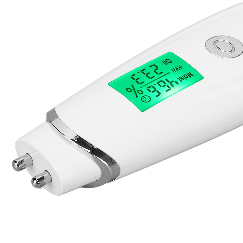 Hautdetektor Weiß Gesichtsfeuchtigkeitsmesser Detektor Hautölgehalt Feuchtigkeitsanalysator