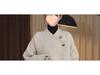 2025 Autumn/Winter Women's Alpaca Wool Hand-sewn Loose Fit Scarf Style Coat