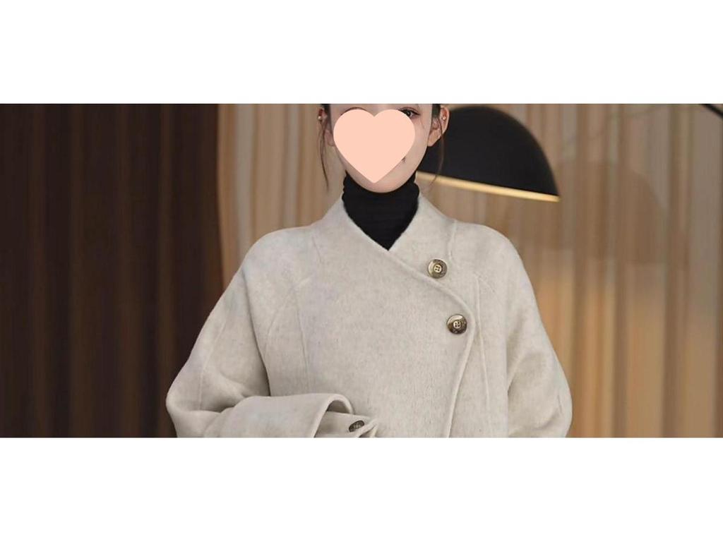 2025 Autumn/Winter Women's Alpaca Wool Hand-sewn Loose Fit Scarf Style Coat