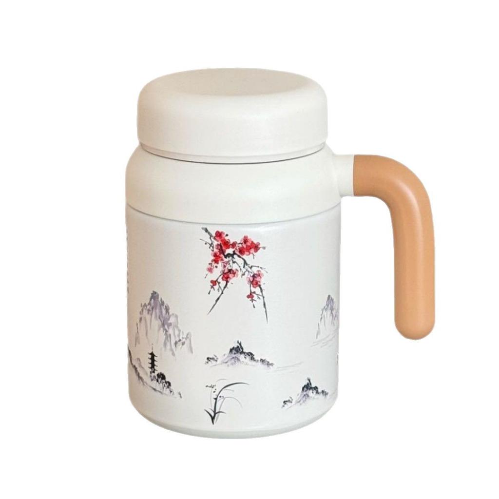 Water Bottle Guochao Thermos Cup Large Capacity Water Cup Children's Tea Cup Tea Separation Office Kettle