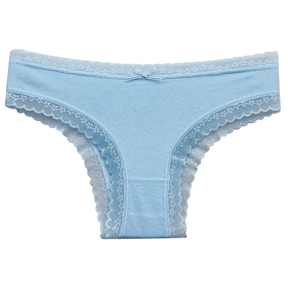 Moonflame Breathable Lace Trim Women's Briefs - Comfortable Foreign Trade Underwear