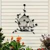 Bird Cage Metal Wall Art Home Decoration Unique Housewarming Birthday Garland For Fireplace Mantel Outdoor Decors Jardineria