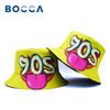 Bocca Cartoon 90s Bucket Hat Funny Print Pattern FisherUnisex Hats Yellow Color Double Sides Panama Cap Caps 58cm Outdoor New Style
