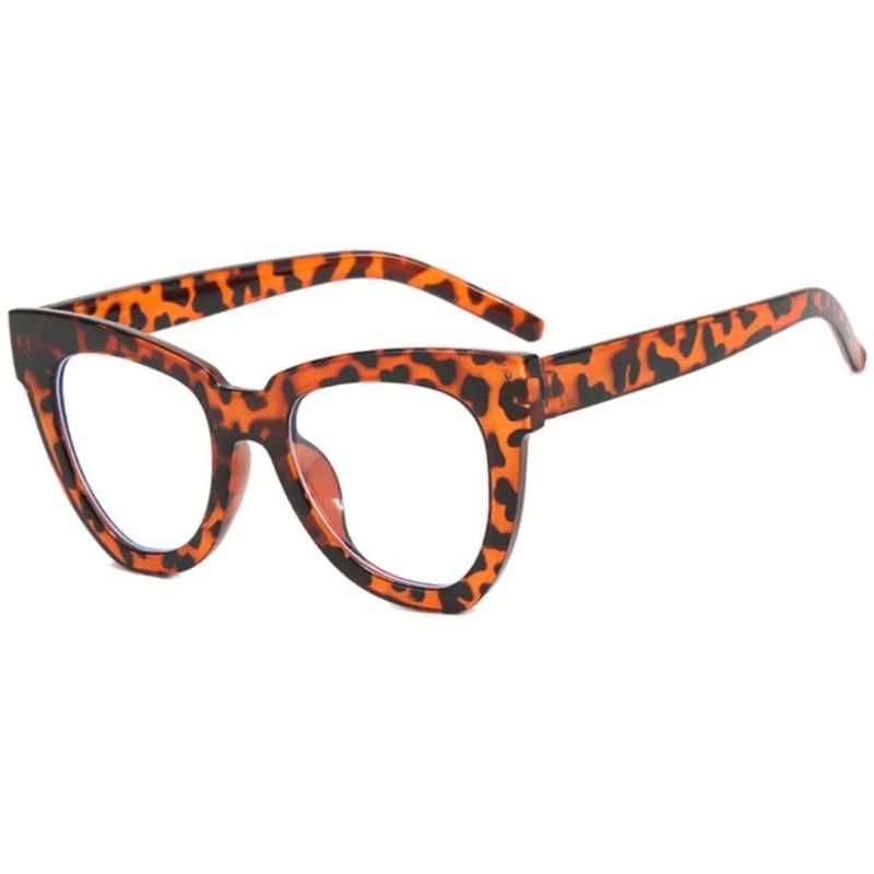 New Fashion Lady Reading Glasses Blue Light Filter Prescription Eyeglasses Brand Design Oversized Triangle Cat Eye Glasses