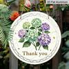 2D Flat Retro Aluminum Wall Sticker, Available In Various Sizes. A Hydrangea Thank-you Pendant with A Watercolor Floral Pattern, Perfect for Home