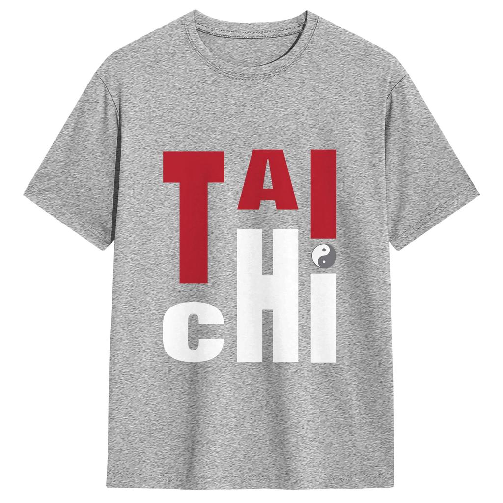 Unisexs TShirt Tai Chi Vintage Pure Cotton Tees Short Sleeve T Shirts Crewneck Tops 4XL 5XL 6XL