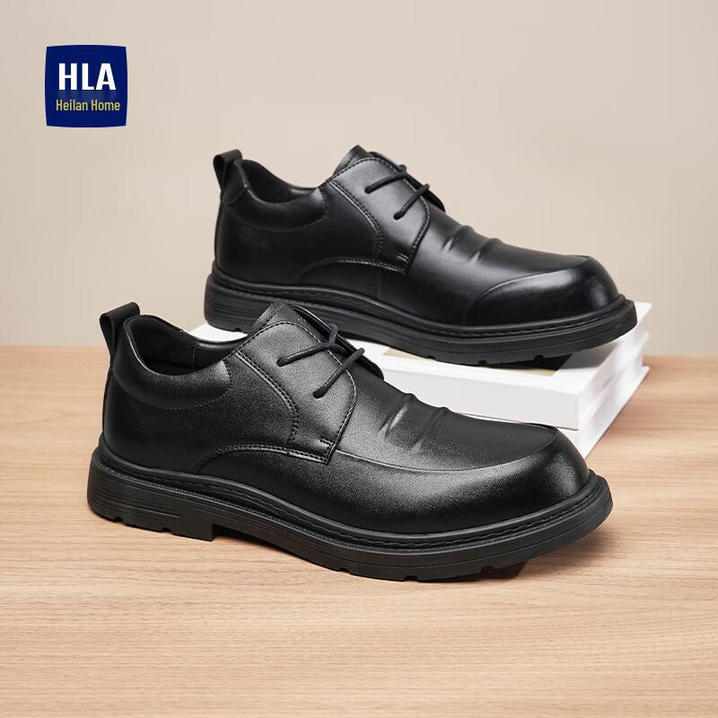 HLA Men s Thick Sole Elevated Business Derby Shoes 40