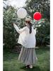 Retro Black & White Striped Cotton Linen Skirt - Soft, Anti-See-Through, Versatile, Loose Fit