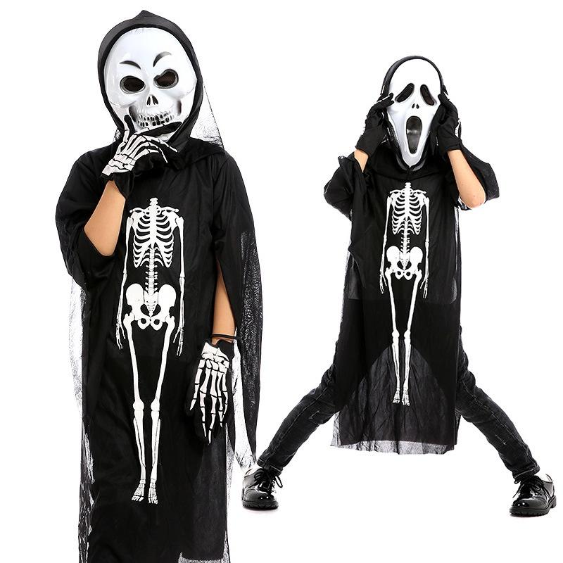 Disfraces Cosplay Adult Kids Halloween Costume Masquerade Prop Skull Skeleton