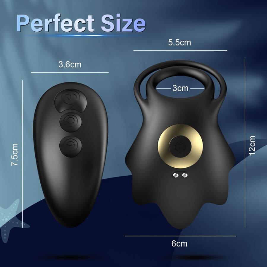 Vibrating Penis Ring Cock Ring Vibrator Male Penis Ring Masturbator Silicone Ring Vibrator Penis Ring for Masturbation Time Delay Male Adult Toys