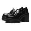 British Style Loafers Retro Platform Cm One-pedal Single Shoes Women's Uniform Versatile Height Increase Fashion Temperament Women's Shoes