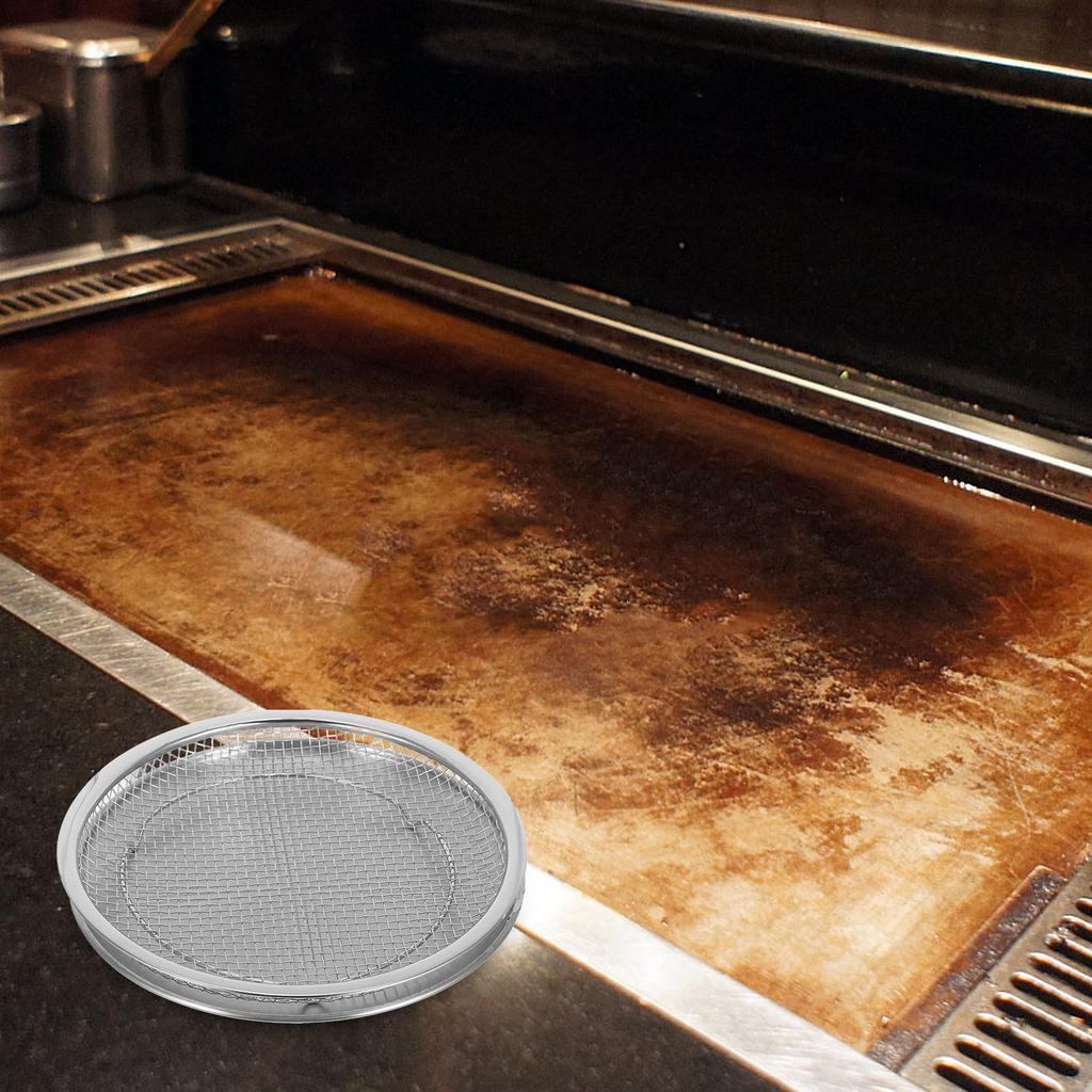 1 Set Sieb für Abfluss und Ölfilter aus Edelstahl für fettfreies Kochen und einfache Aufbewahrung Kompakter Frittierölfilter