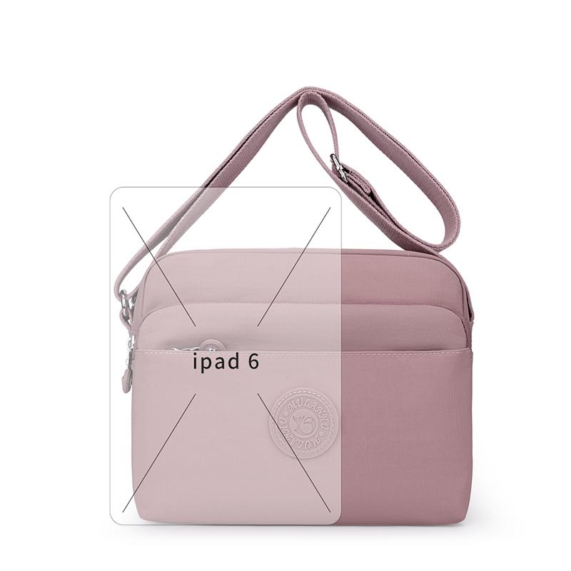 Geantă de umăr pentru mamă de vârstă mijlocie, geantă ușoară cu compartimente multiple pentru femei, geantă crossbody din nailon