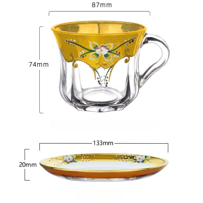 

BEPAN 1pc Nordic Style Light Luxury Enamel Flower Coffee Cup Home Office Afternoon Tea Cup Drinking Utensil Suit 101-200ml