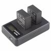 Portable LCD Dual Battery Charger for GoPro Hero 3 3+ AHDBT-201 AHDBT-301 Camera