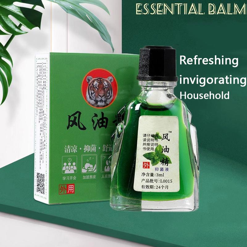 Tiger Herbal Summer Coolant Oil Chinese by Divine Anti-Drowsiness Formula for Travelers Heat Stress Defense & Mosquito Deterrent