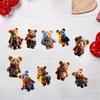 NEWEST Cute Sweater Bear Wooden Flat Charms: Cartoon Bag Hangers, Keychains & Christmas Tree Decorations