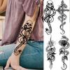 1 Sheet Snake Temporary Tattoos For Women Men Arm Leg Forearm Body Adults Rose Fake Flower Tattoo Sticker Waterproof Covers Up