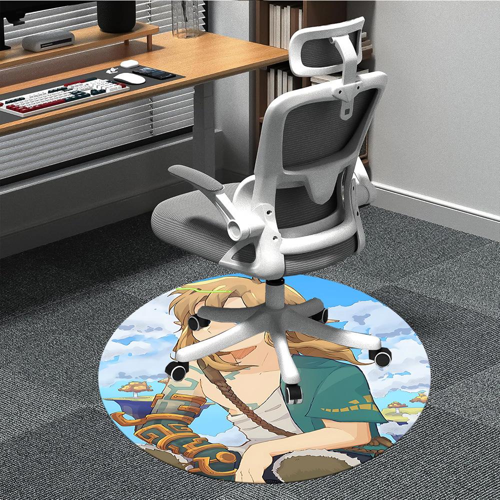 

1pc The Legend of Office Round Area Rug, Under Office Chairs Bedroom Living Room Home Decor, Room Decoa1016208 80cm by 80cm