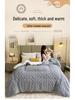 Double-Sided Quick-Heating Lambswool Fleece Winter Quilt for Single/Double Beds