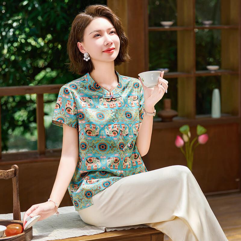 

Женский летний топ Jianhu с круглым вырезом и коротким рукавом 2XL