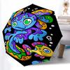 1pc Sturdy 8-Bone Auto Umbrella, Axolotl Umbrella, Digital Printed, Foldable Umbrella for On-the-Go Outdoor Use