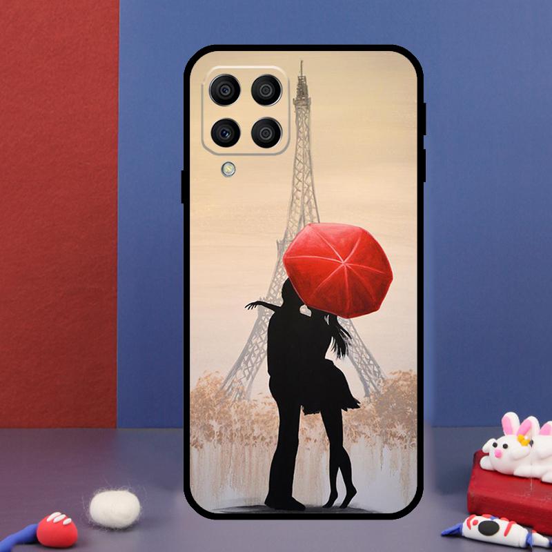 Red Umbrella Eiffel Tower For Samsung Galaxy M14 M34 M54 M33 M13 M23 M53 M15 M55 M31 M51 M20 M30s M32 M52 Phone Case