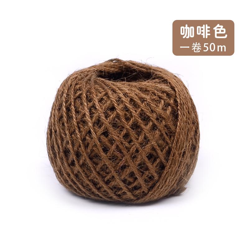 Color Hemp Rope Diy Hand-Woven Decorative Retro Style Photo Clip Jute Rope 50 Meters