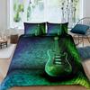 Guitar Duvet Cover Set Music Theme Bedding Set Microfiber Vintage Grey Guitar On Wooden Floor Queen King Size Quilt Cover Set