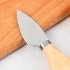 4-Piece Cheese Knife Set with Wooden Handles - Stainless Steel Cheese & Butter Knife Fork Set for Baking