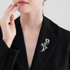 Bow Brooch, High-end Women's Simple and Versatile, Crystal Corsage, Niche Design Sense Brooch