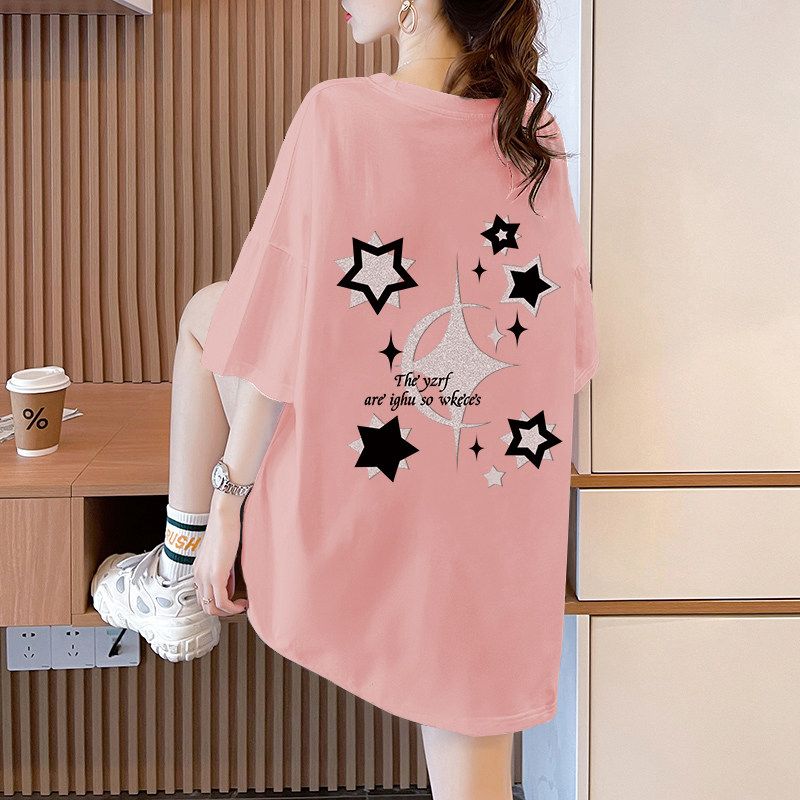

Women s Clothing 2026 New Style Pure Cotton Korean-Style Loose Short-Sleeve T-Shirt for Women, Stylish and Slimming for Plus-Size Women, Summer Top Pink 6XL