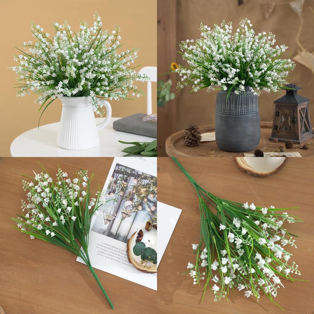 Convallaria Majalis Of The Valley Artificial Flowers Bouquet For Home Office Greenery