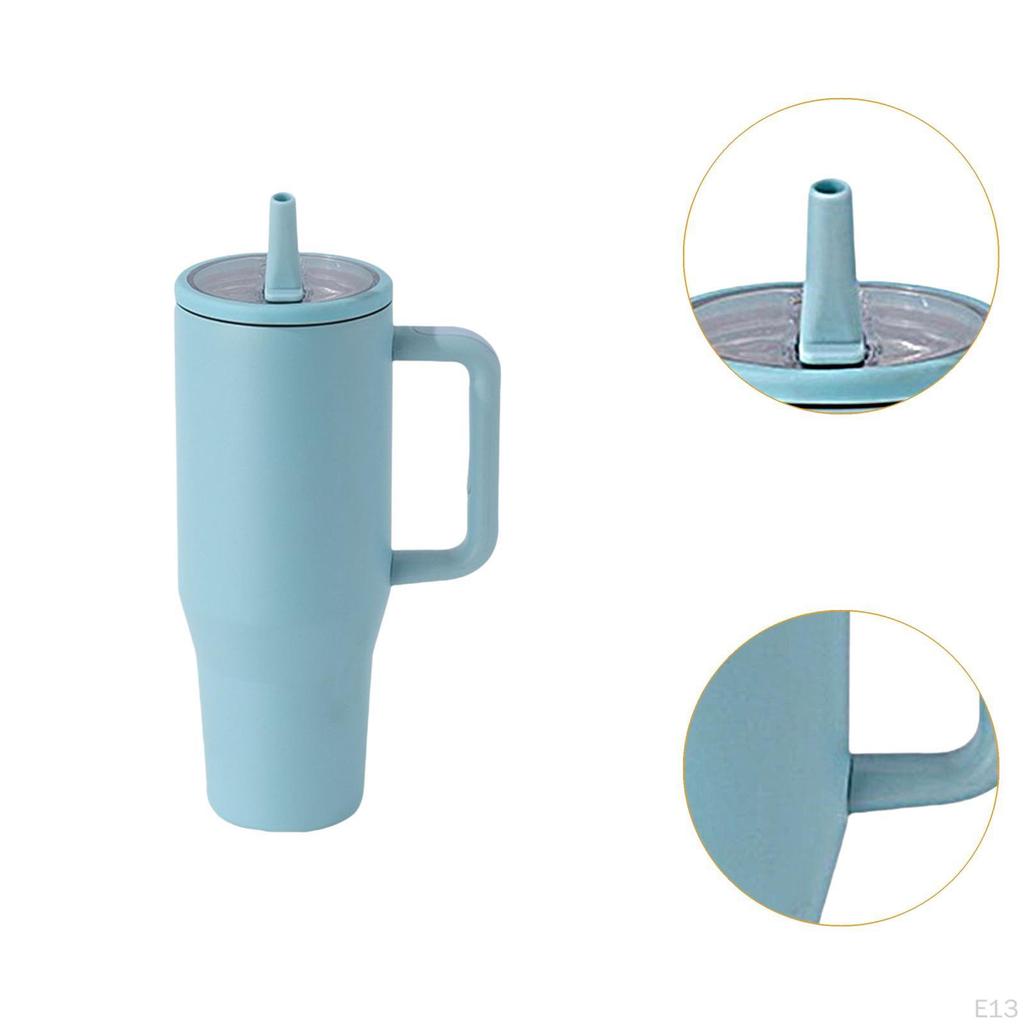 40 oz Tumbler with Handle Coffee Mug for Travel Keeps Hot/Cold Hours Iced Tea Black