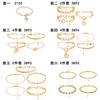 Sweet And Cool Multi-Portrait Imitation Pearl Bracelet Set, Personalized Cross Chain Jewelry For Women