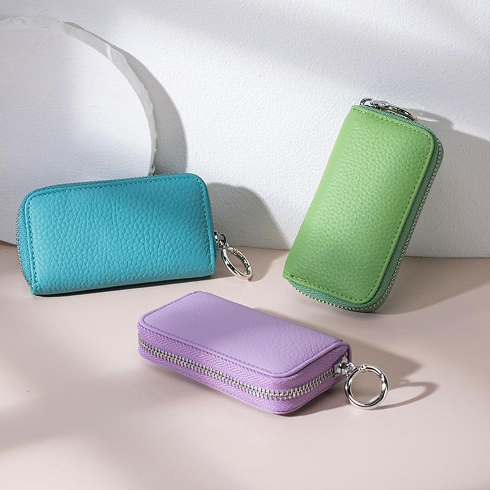 Zipper Closure Keychain Pouch Multifunctional Car Key Organizer Housekeepers Key Holder  Card Bag