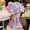 2 Pieces Cute Princess Headwear with Colorful Flowers Kids Elastic Hair Bands Girls Hair Accessories Children Hair Ropes