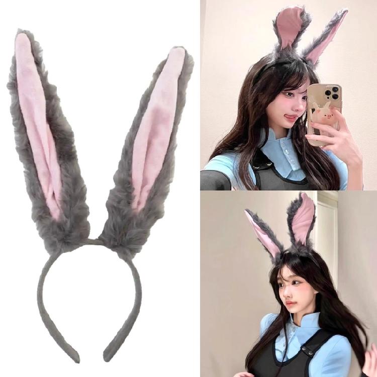 Adorkable Headband Cartoon Rabbit Hair Hoop Eye-catching Headpiece Headwear for Halloween Cosplay Role Play