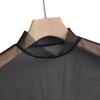 Women's Clubwear Sheer Short Sleeve Mesh See-Through Tops Tee Blouse
