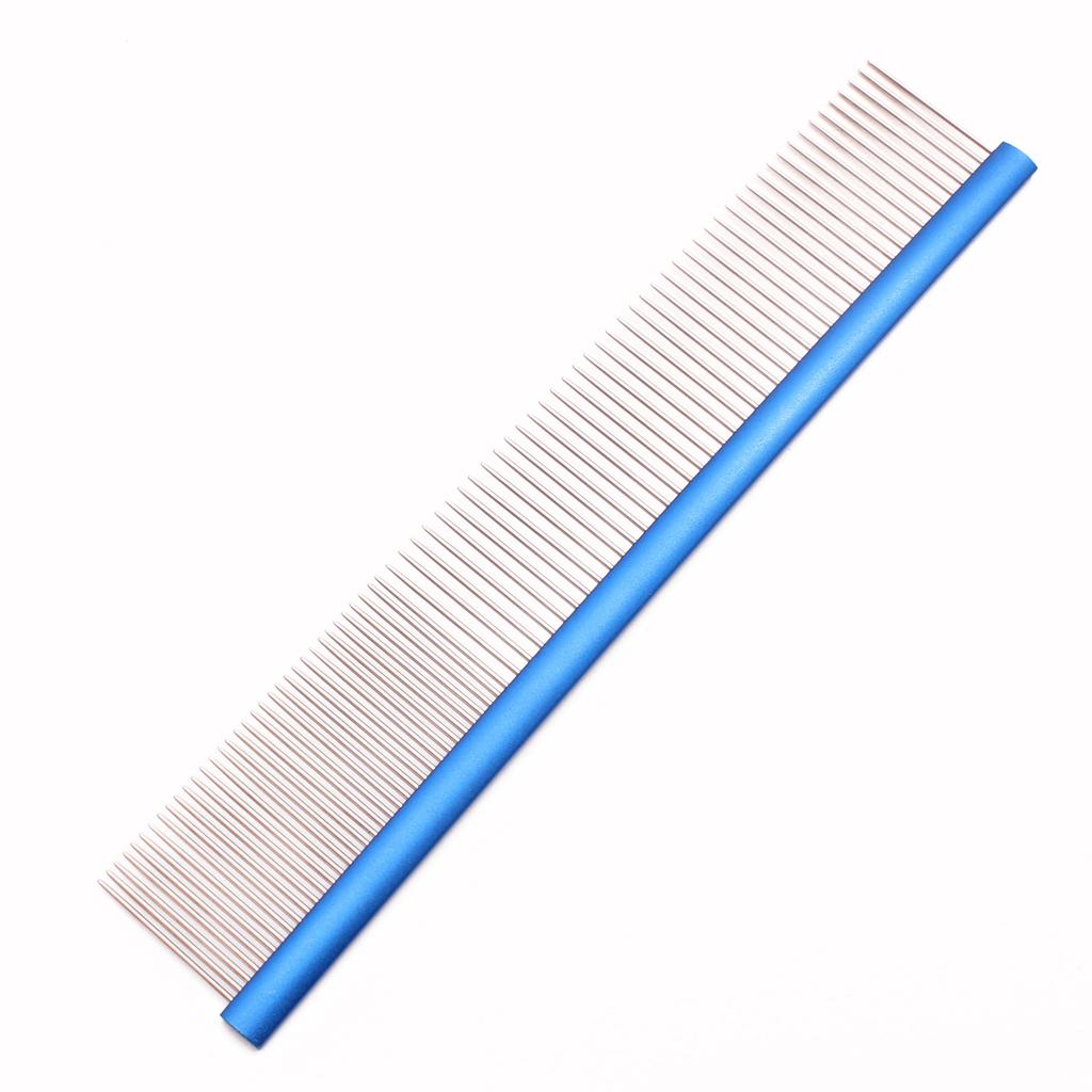 Aluminum Alloy Large Rake Comb for Long Hair Pets 7910 Dog Cat Deshedding Massage Hair Removal Slicker Stainless Steel Dematting