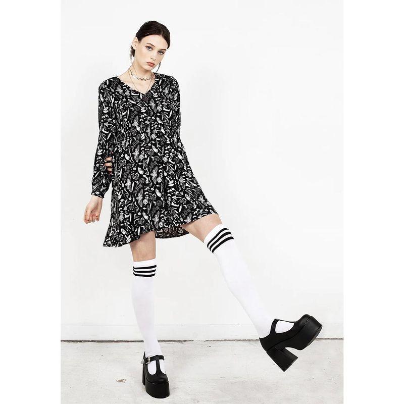 Foreign Trade Original Order Dis * Turbia Magic Castle Dark Gothic Mini Dress Non-Knee Skirt Knee Skirt