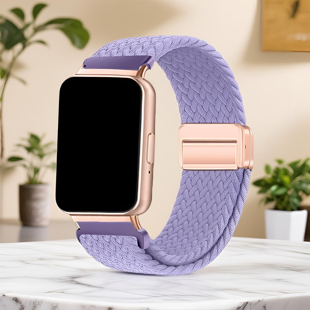 Für Samsung Galaxy Fit 3 Verstellbares Mode Magnetisches Sport Geflochtenes Ersatz-Uhrenarmband Smart Zubehör