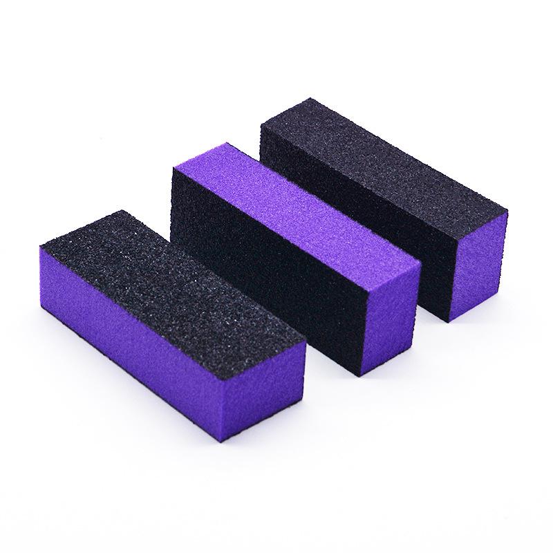 Three-Sided Black Nail Art Buffer Sponge File Strip