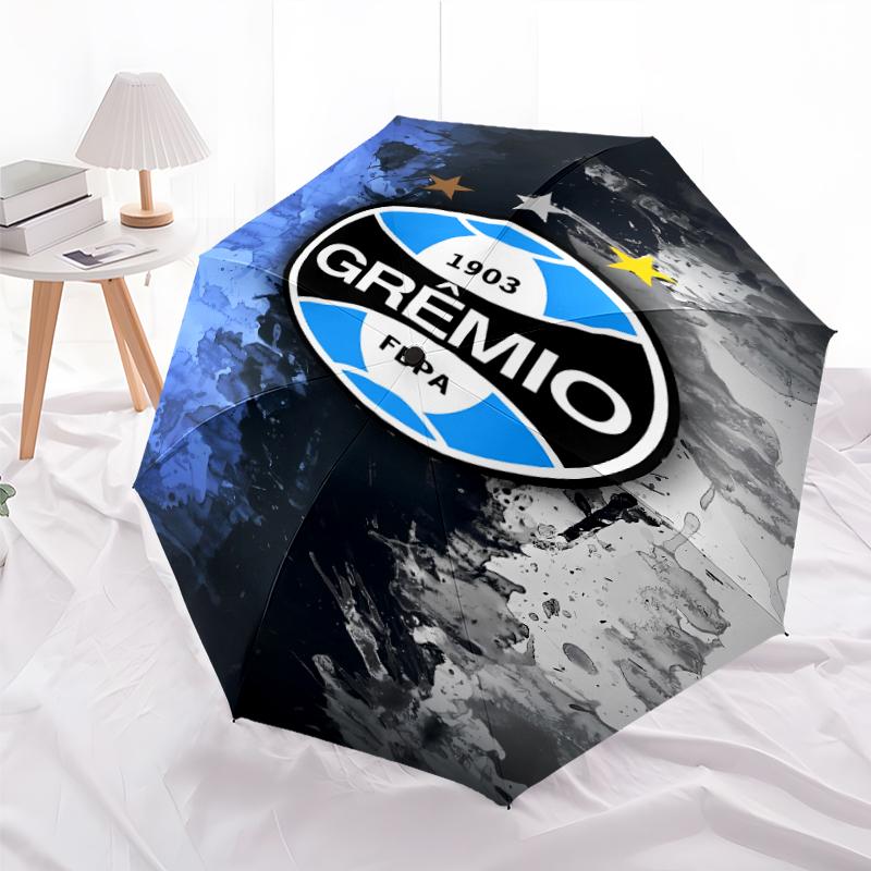 Printed Grêmio logo Folding Umbrella,Outdoor,Leisure,And Travel Umbrella,Durable Umbrella Fabric,Birthday And Holiday Gift