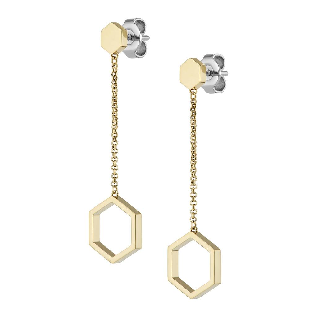 Authorized Dealer Olivia Burton Signature Honeycomb Classic Gold Drop Earrings 24100310 [OLIVIA BURTON] Women's