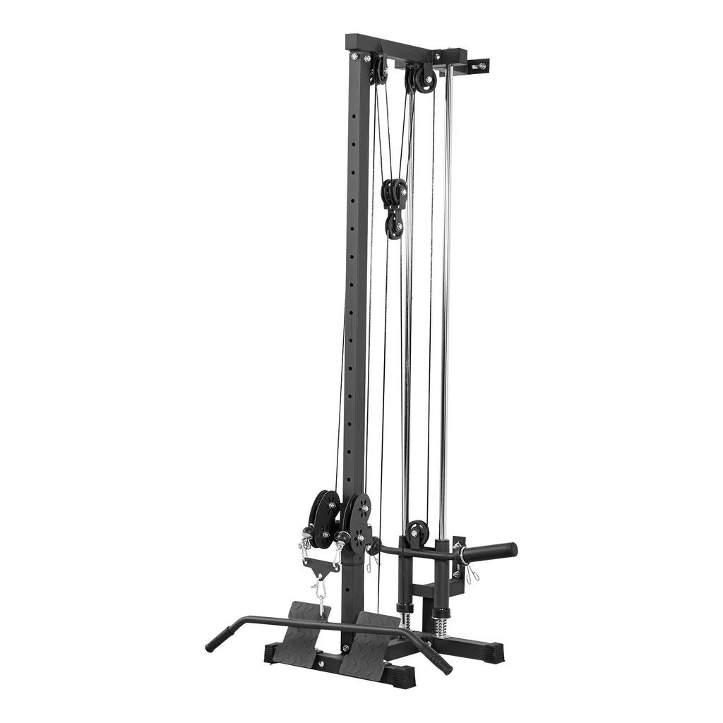 VEVOR Latzugmaschine, 3-in-1 Kabelzugmaschine, Kabelzugmaschinen Home Gym mit 18-stufiger Höhenverstellung, Wandmontage-Design
