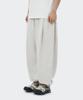 S'EST Side Double Pleat Wide Jogger Fit Training Sweatpants - Oatmeal