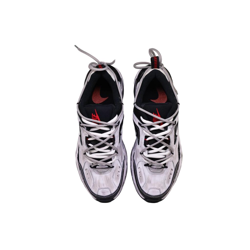 Nike M2K Tekno Abriebfeste Niedrige Chunky Sneaker Unisex Schwarz Weiß AV4789-104(TeamF-)