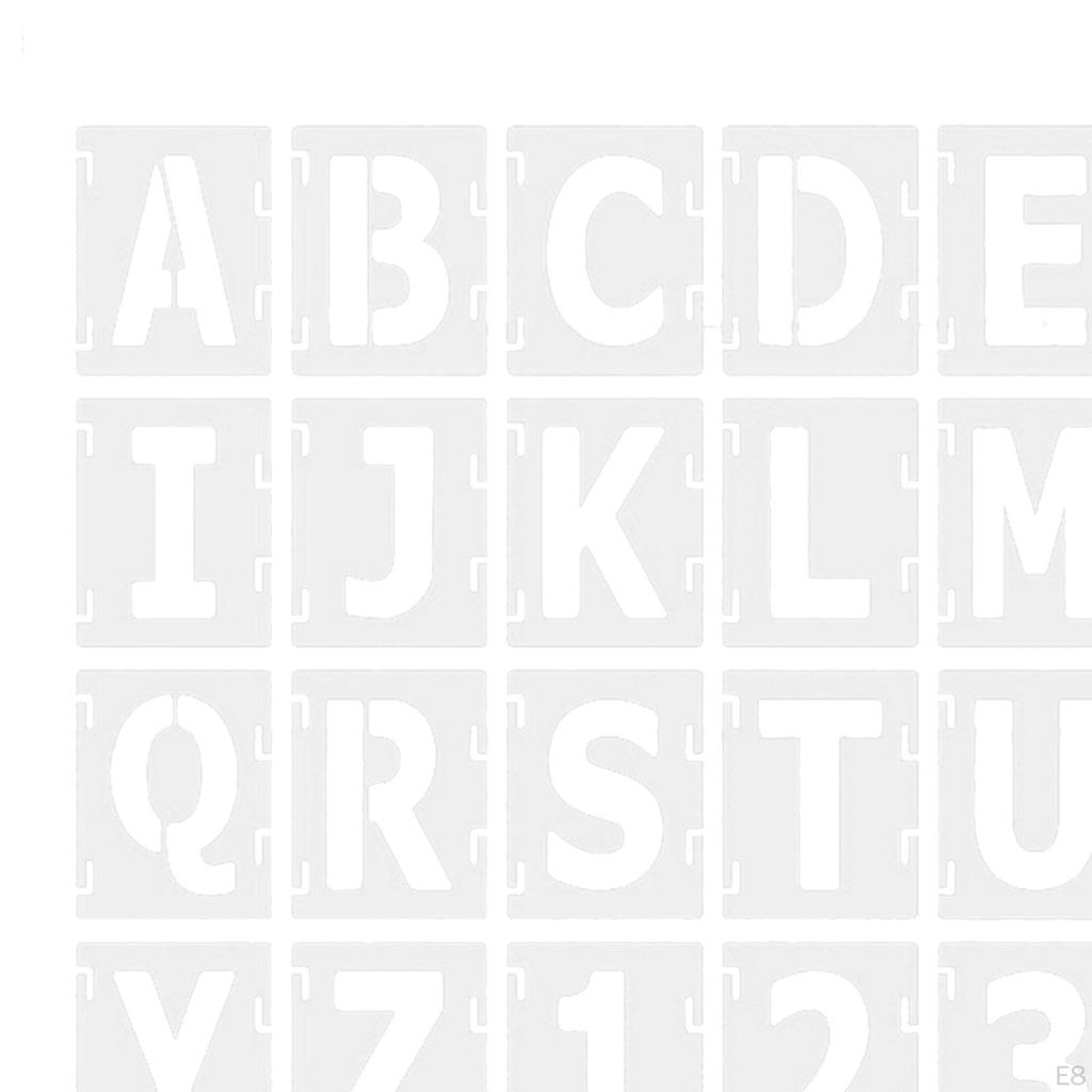 42 de bucăți Șabloane cu litere alfabetice Șabloane de desen pentru card de invitație pentru jurnal